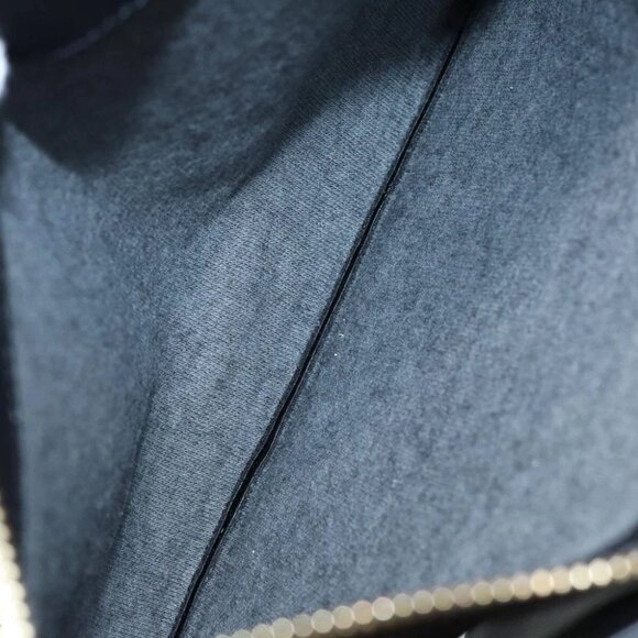 CELINE Trio Large Shoulder Bag Canvas Green Gold Auth 88114V - Picture 2 of 16